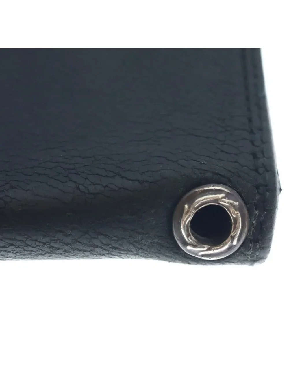 Chrome Hearts Card Case Leather Black with Grommet